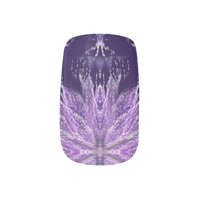 Purple rain Fairy Minx Nail Art (Left Thumb)