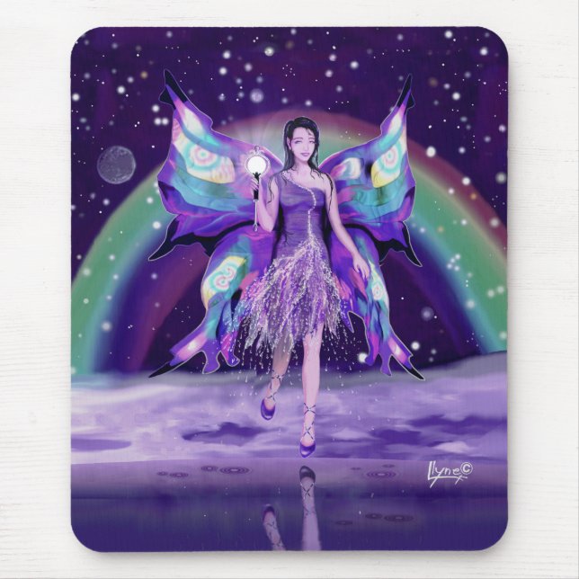 Purple Rain fairy Mouse Pad (Front)