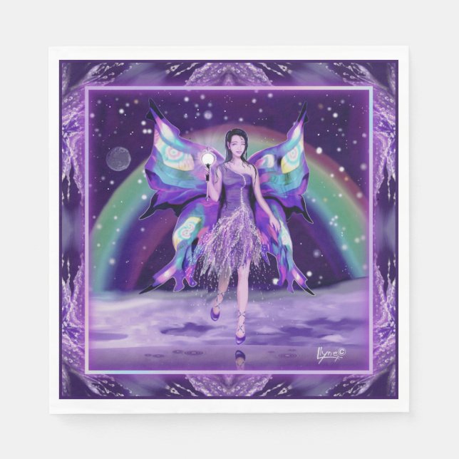Purple rain Fairy Napkins (Front)
