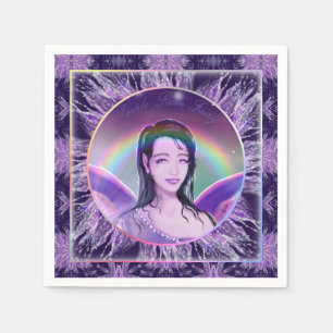 Purple rain fairy napkins