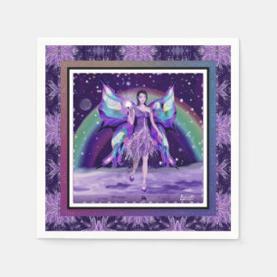 Purple rain fairy napkins
