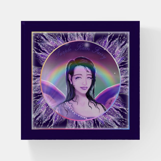 Purple Rain Fairy Paperweight (Front)