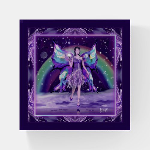 Purple Rain fairy Paperweight