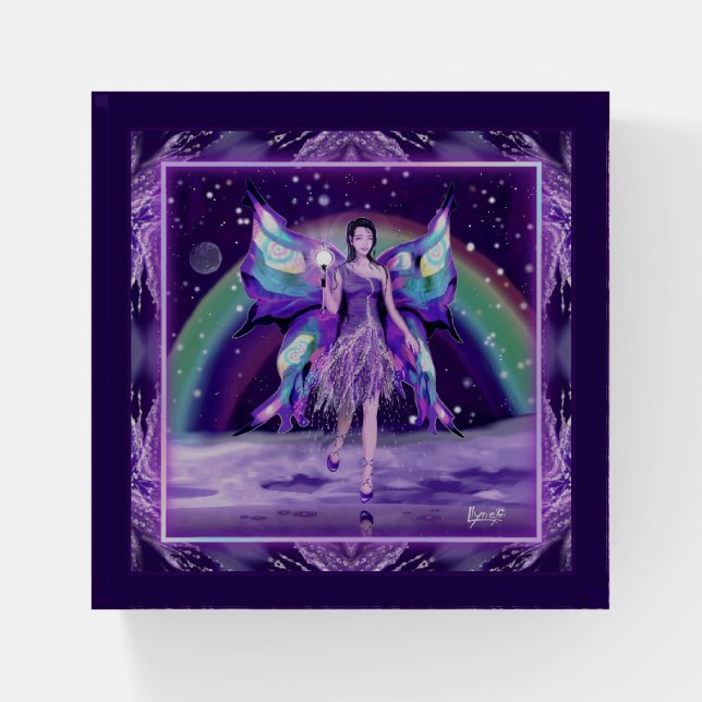 Purple Rain fairy Paperweight (Front)