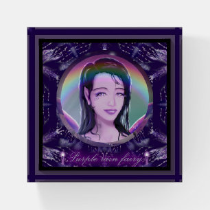 Purple Rain fairy Paperweight
