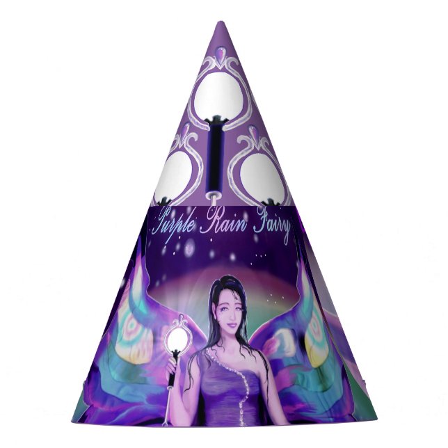 Purple Rain Fairy Party Hat (Front)