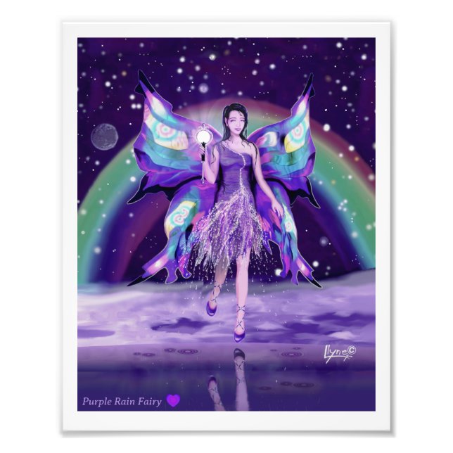 Purple Rain Fairy Photo Print (Front)