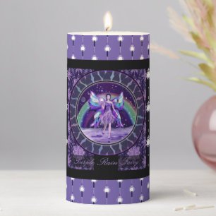 Purple Rain fairy Pillar Candle