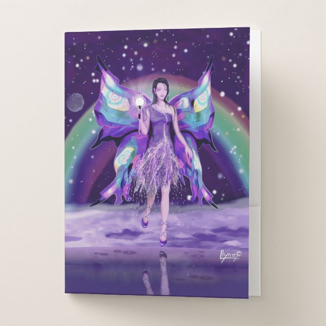 Purple Rain fairy Pocket Folder (Front)