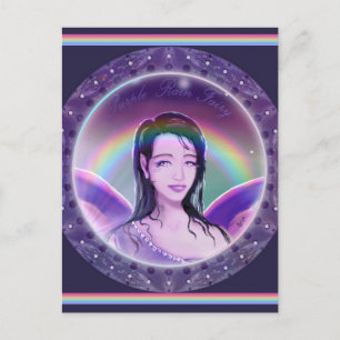 Purple Rain Fairy Postcard