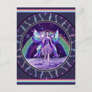 Purple Rain Fairy Postcard