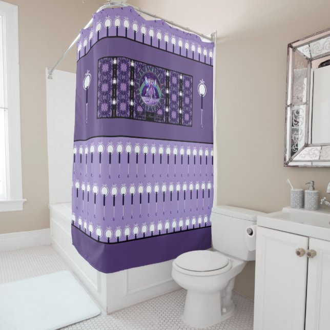 Purple rain Fairy Shower Curtain (In Situ)