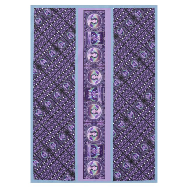 Purple Rain fairy Tablecloth (Front)