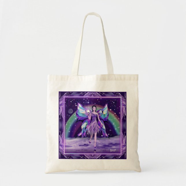 Purple rain fairy tote bag (Front)