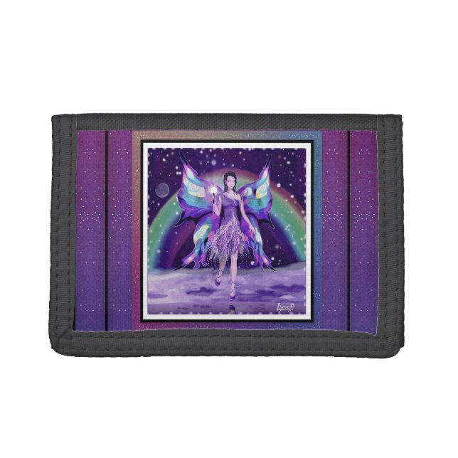 Purple rain fairy trifold wallet (Front)