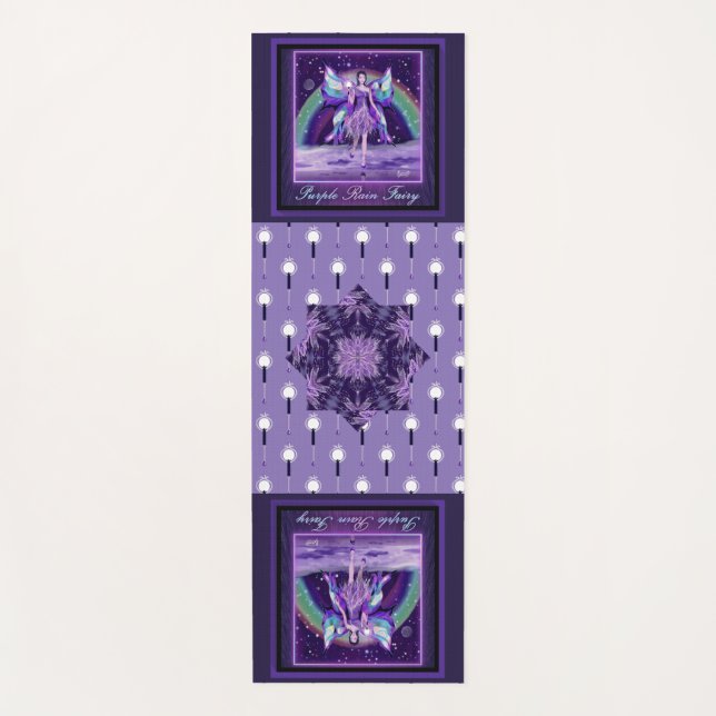 Purple Rain fairy Yoga Mat (Front)
