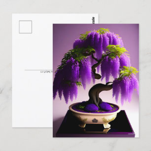 Purple Rain Wisteria Bonsai, Postcrossing Postcard