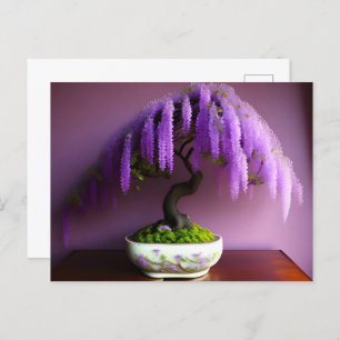 Purple Rain Wisteria Bonsai, Postcrossing Postcard