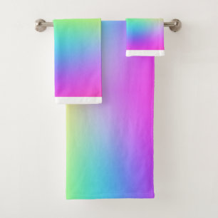 Purple Rainbow 3 Piece Bath Towel Set