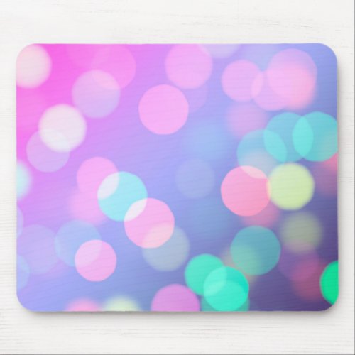 Purple Rainbow Bokeh Abstract Blur Magical Design Mouse Pad