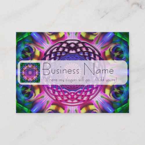 Purple Rainbow Celtic Knot Business Card Template