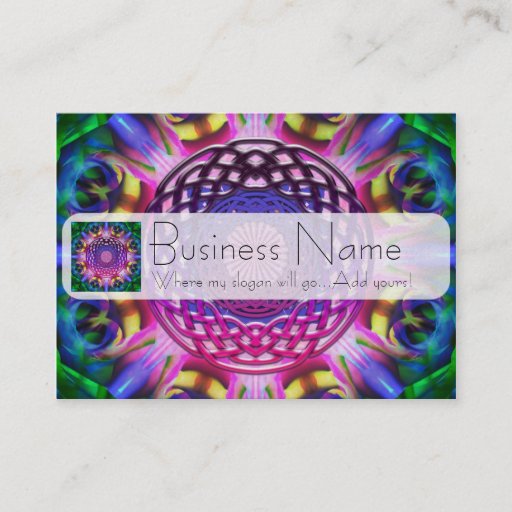 Customizable Purple Rainbow Celtic Knot Business Card Template
