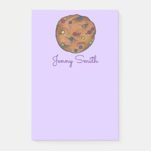 Purple Rainbow Chip Cookie Personalized Post Its Post-it Notes
