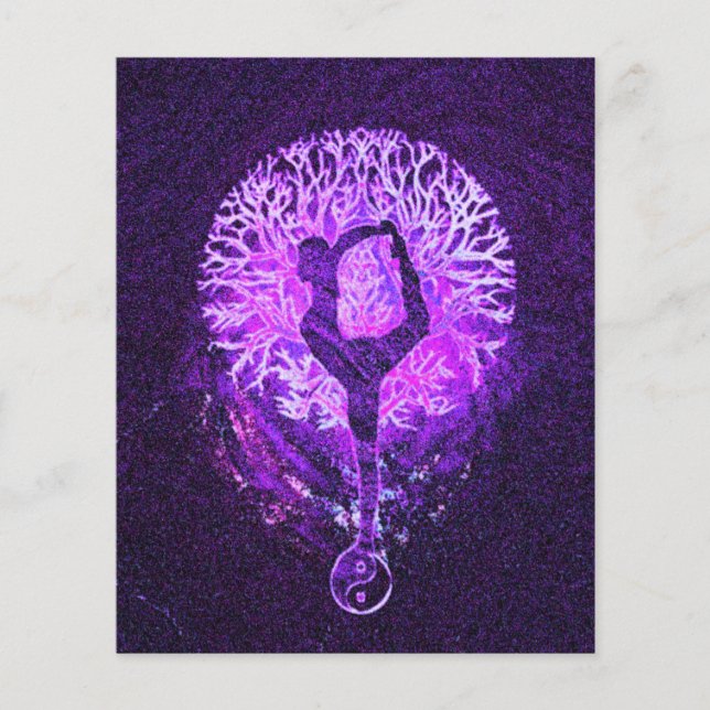 Purple Rainbow Energy Yin Yang Yoga Flyer (Front)