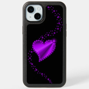 Purple Rainbow Heart with Stars iPhone 15 Plus Case