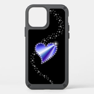Purple Rainbow Heart with Stars on black Speck iPhone 12 Case