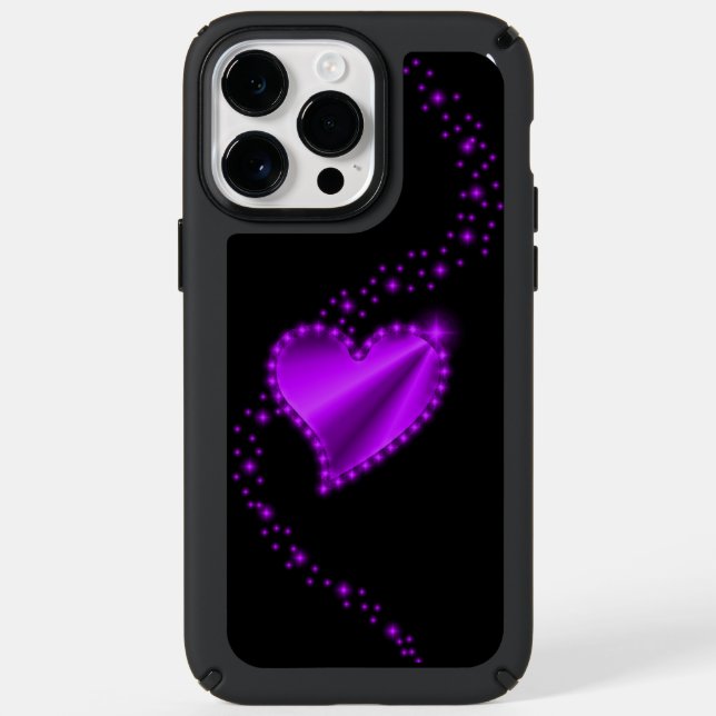 Purple Rainbow Heart with Stars Speck iPhone Case (Front)