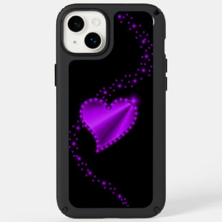 Purple Rainbow Heart with Stars Speck iPhone 14 Plus Case