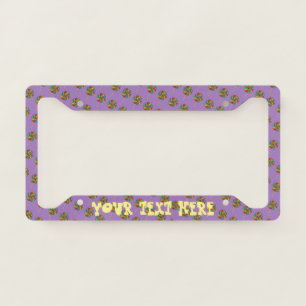 Purple Rainbow Lollipop Sweet Lolly Candy License Plate Frame