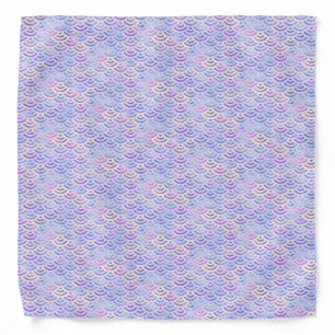 Purple Rainbow Mermaid Pastel Pattern Bandana