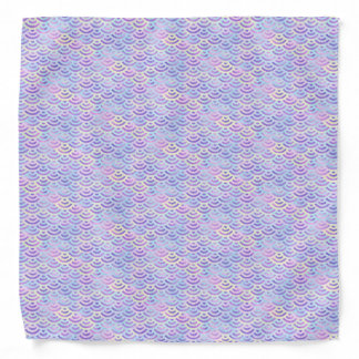 Purple Rainbow Mermaid Pastel Pattern Bandana