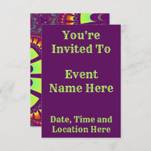 Purple Rainbow Remix Invitation