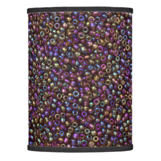 Purple Rainbow Rocaille Seed Beads Lamp Shade