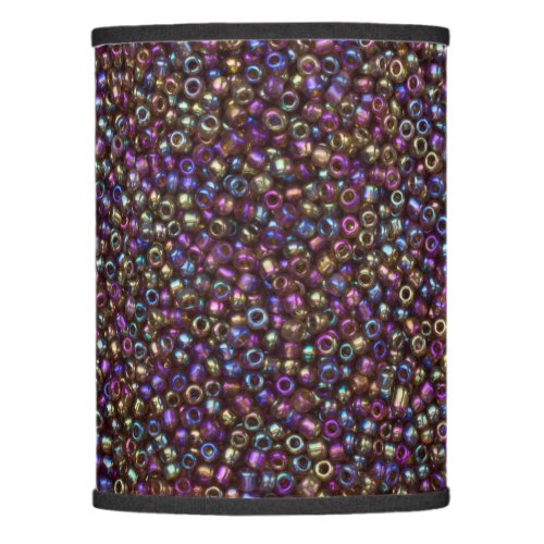 Purple Rainbow Rocaille Seed Beads Lamp Shade