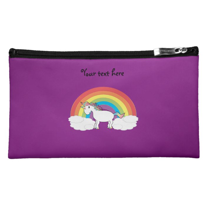 Purple rainbow unicorn gifts cosmetics bags