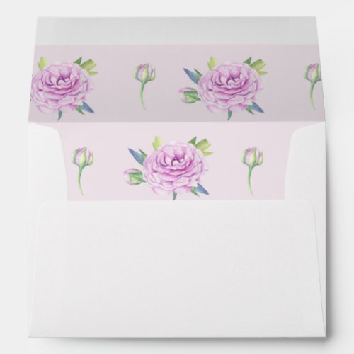 Purple Ranunculus Spring Floral Envelope