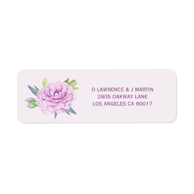 Purple Ranunculus Spring Floral Label (Front)