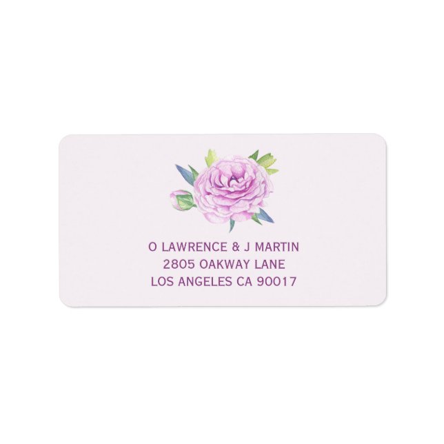Purple Ranunculus Spring Floral Label (Front)
