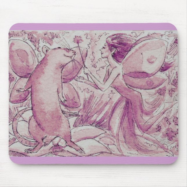 Purple Rat Fairy Mouse Pad (Front)