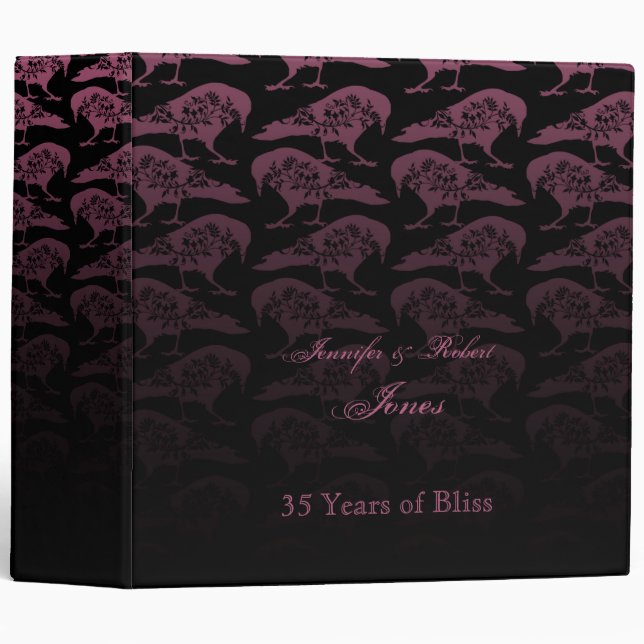Purple Raven Gothic Anniversary Binder (Front/Spine)