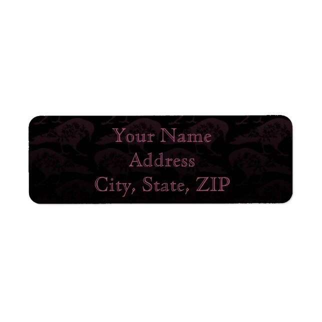 Purple Raven Gothic Anniversary Return Address Label (Front)