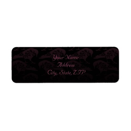 Purple Raven Gothic Return Address Label