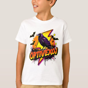 Purple Raven Lightning Bolt Art T-Shirt