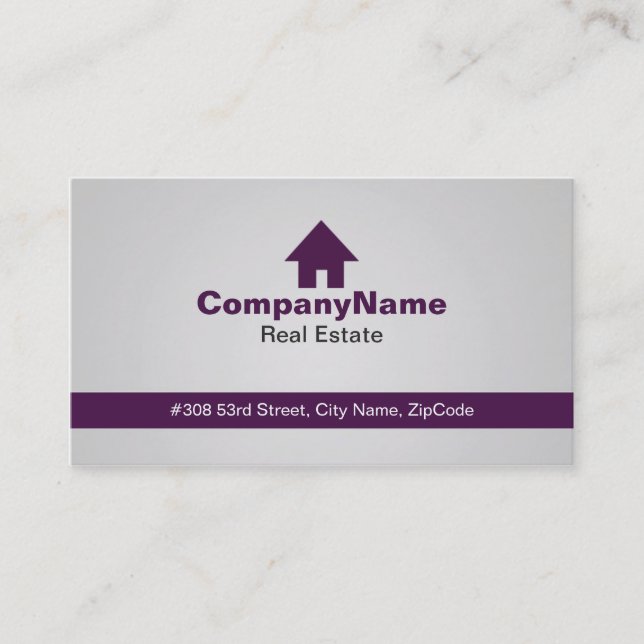 Purple Real Estate Business Cards (Front)