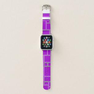 Purple Rectangles Apple Watch Band
