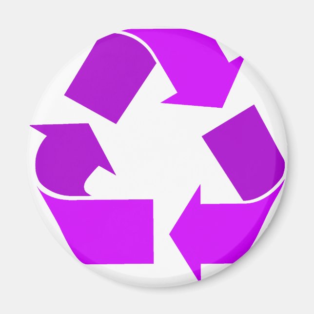 Purple Recycle Magnet (Front)